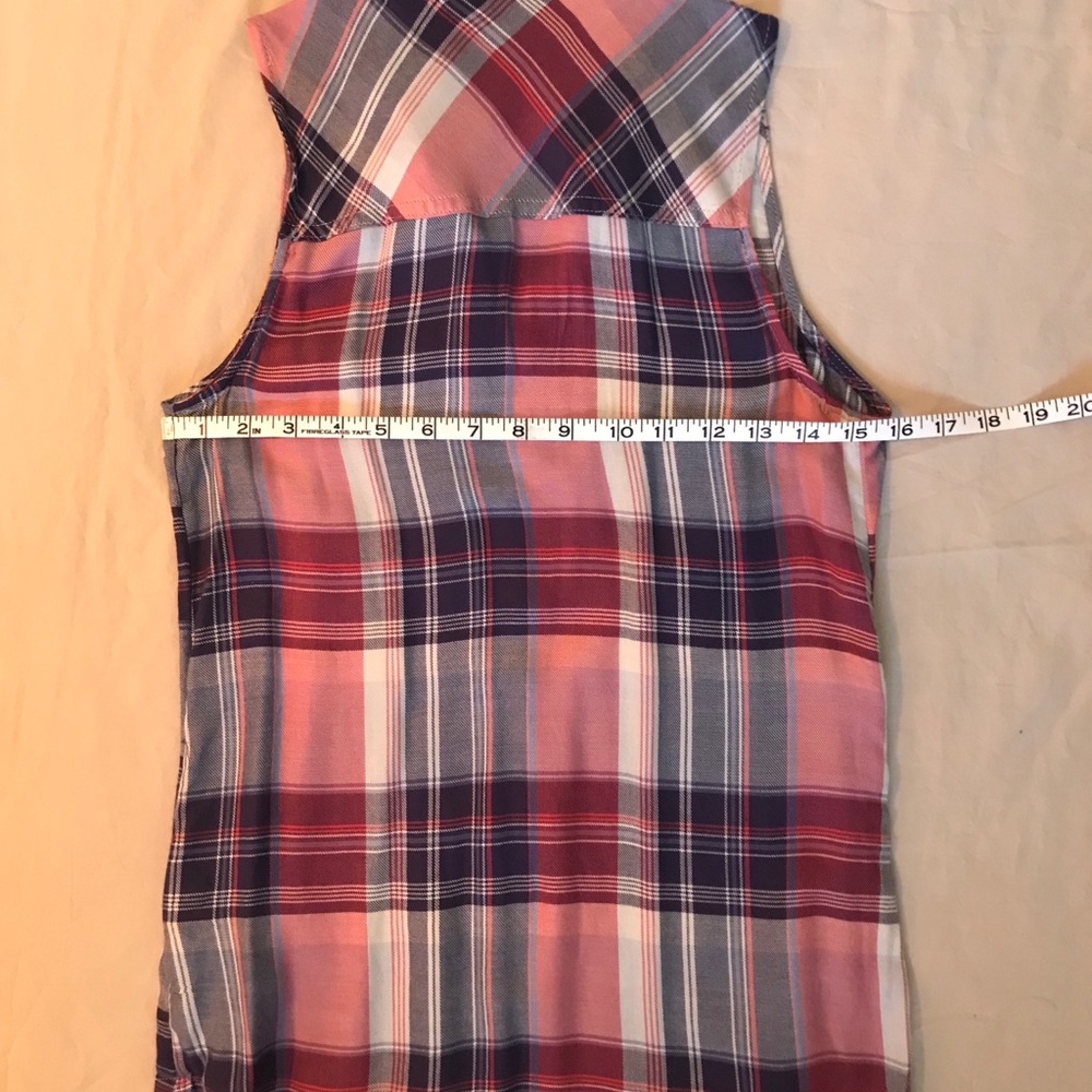Rock ✊🏽& Republic 🇺🇸button up flannel tank top - Picture 4 of 5